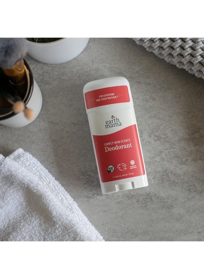 Earth Mama Simply Non-Scents Deodorant | Fragrance-free + Safe for Sensitive Skin, Pregnancy and Breastfeeding, Contains Organic Calendula and Coconut Oil, 2.65-Ounce  - Image 4