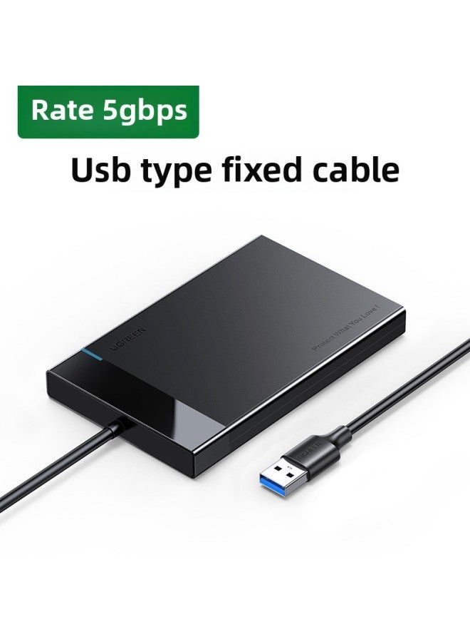 Mobile Hard Disk Box SSD2.5 Inch External Desktop Mechanical Hard Disk To Read Sata Solid State Disk-Color:【USB】 5Gbps★Fixed Line★2.5 Inch Available -30847