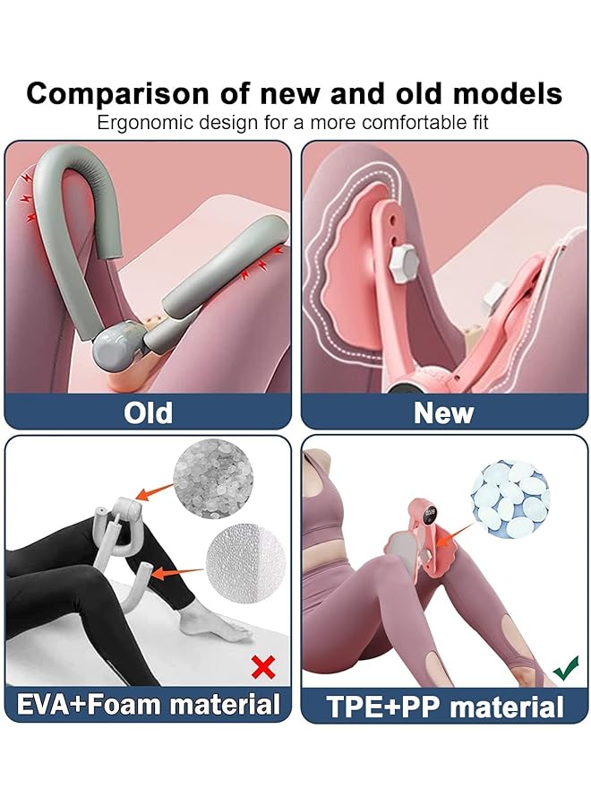 X spring Thigh Exerciser For Women Portable Booty Trainer For Women With Kegel Exerciser Function Adjustable Inner Thigh Exerciser For Pelvic Floor Strengthening Ergonomic Design For Home And Gym U - Image 4