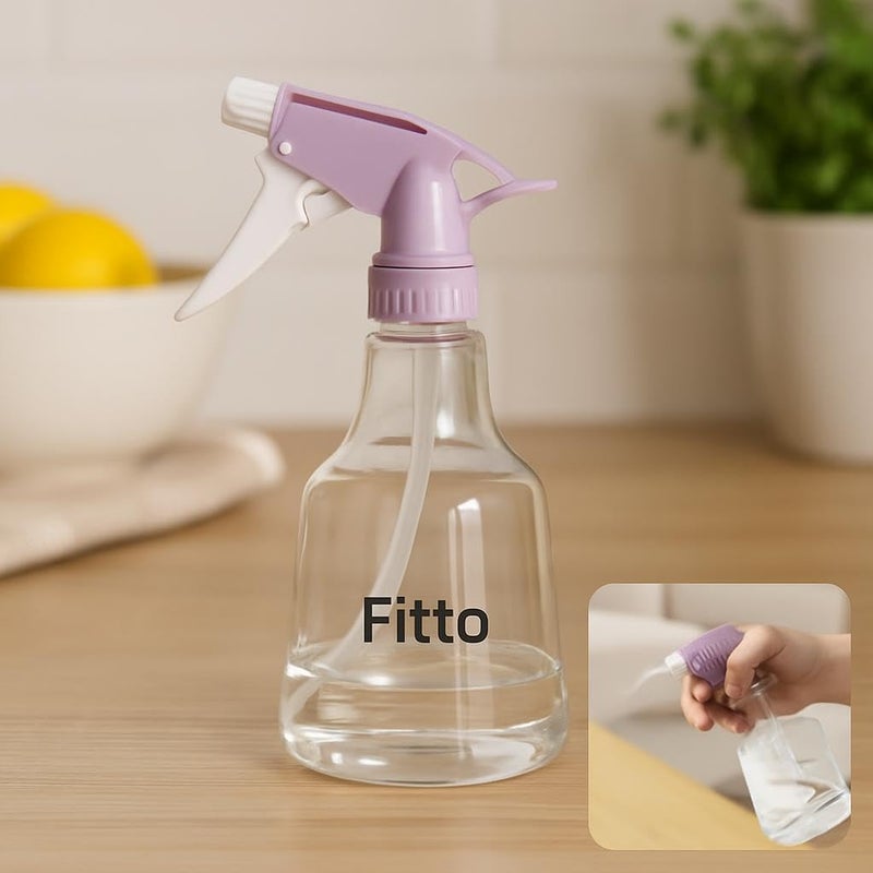 Fitto Multipurpose Cleaner Spray Bottle, 500 ml, Transparent for Home and Office Use - Image 2