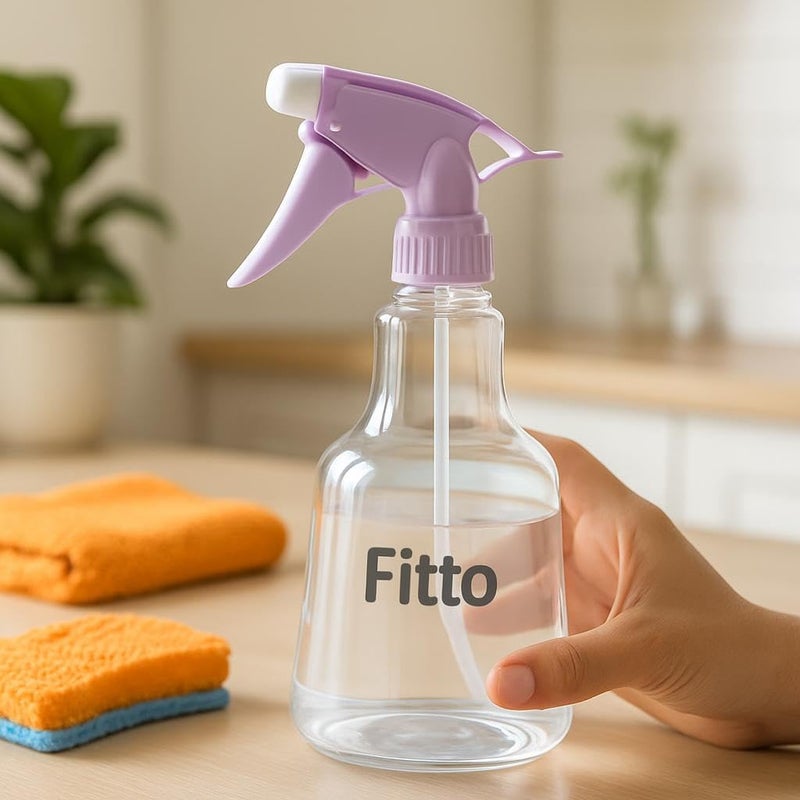 Fitto Multipurpose Cleaner Spray Bottle, 500 ml, Transparent for Home and Office Use - Image 1