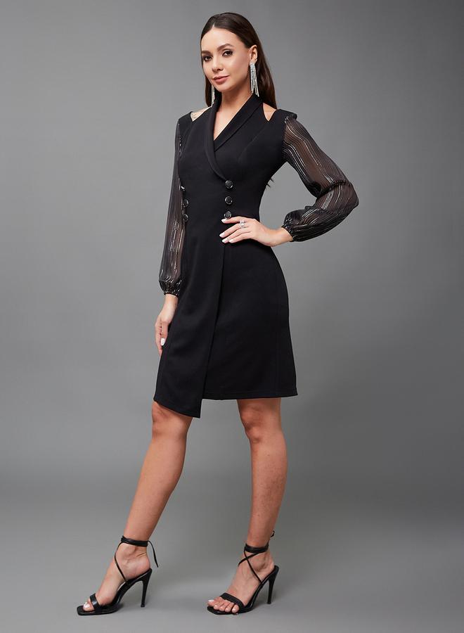 Styli Sheer Sleeve Dress  - Image 2