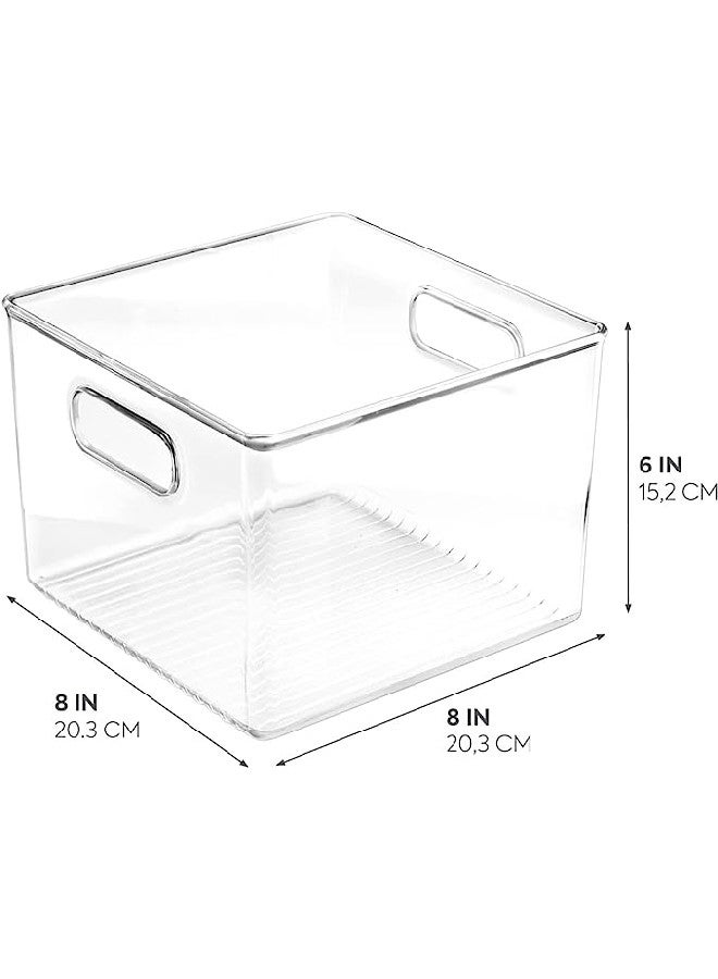 IDesign صندوق تخزين iDesign للثلاجة + المخزن 8 × 8 × 6 بوصة شفاف - Image 2