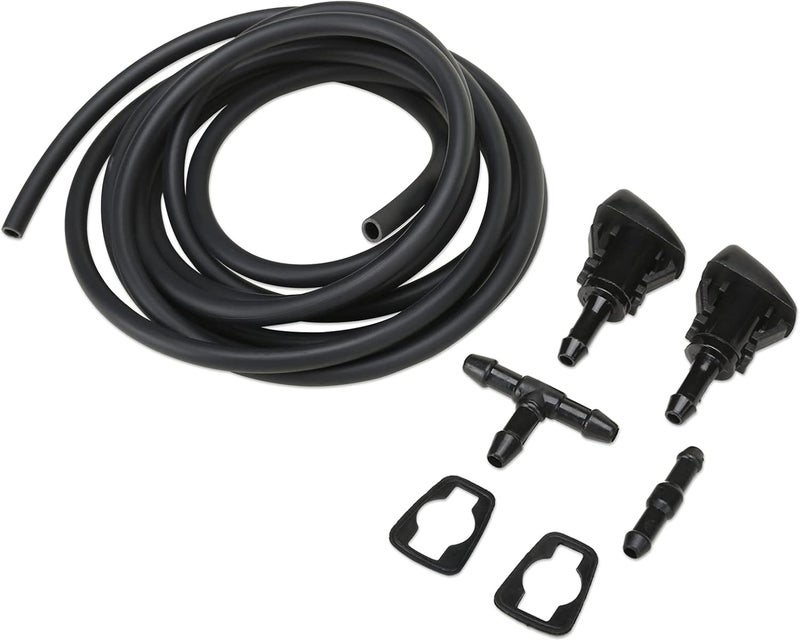 MITZONE Windshield Washer Nozzle Kit Compatible with 2004-2017 Dodge Ram 1500 2500 3500 Durango Charger Journey Grand Caravan Avenger Jeep Compass Patriot Grand Cherokee Globally spread simple design - Image 1