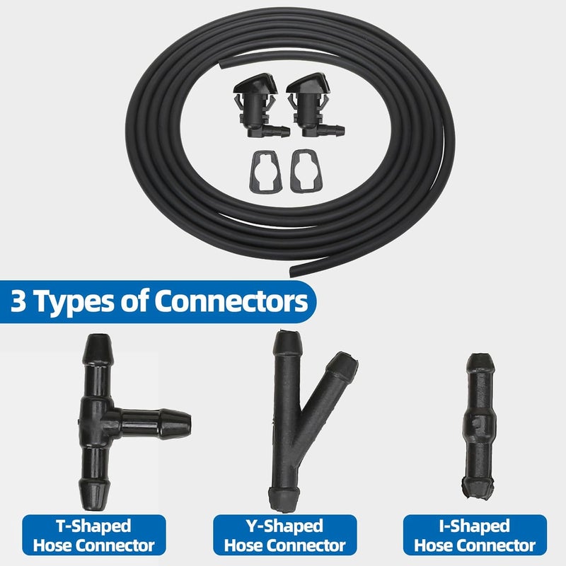 MITZONE Windshield Washer Nozzle Kit Compatible with 2004-2017 Dodge Ram 1500 2500 3500 Durango Charger Journey Grand Caravan Avenger Jeep Compass Patriot Grand Cherokee Globally spread simple design - Image 3