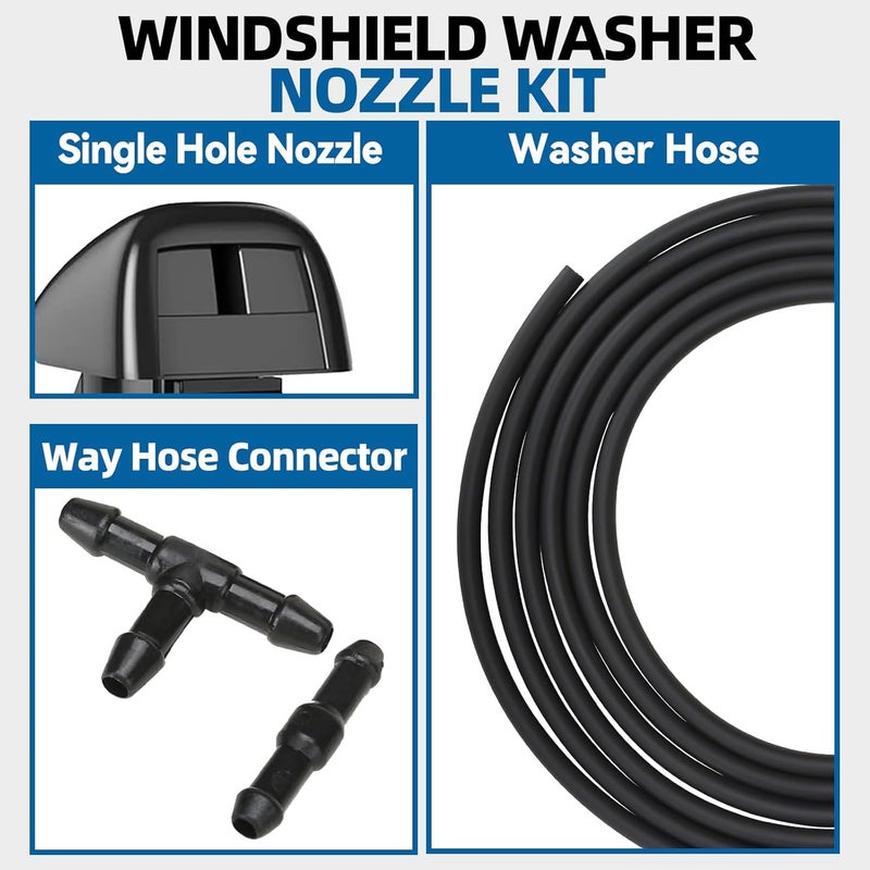 MITZONE Windshield Washer Nozzle Kit Compatible with 2004-2017 Dodge Ram 1500 2500 3500 Durango Charger Journey Grand Caravan Avenger Jeep Compass Patriot Grand Cherokee Globally spread simple design - Image 4