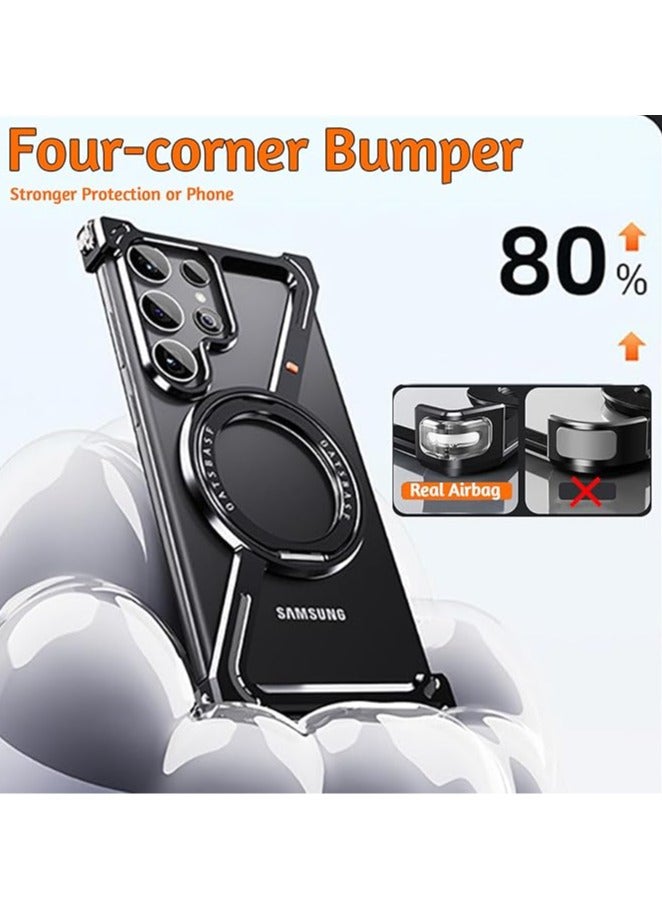 Samsung Galaxy S24 Ultra's innovative Z-shaped case with frameless cooling, 360° swivel stand, military-grade protection - Image 4