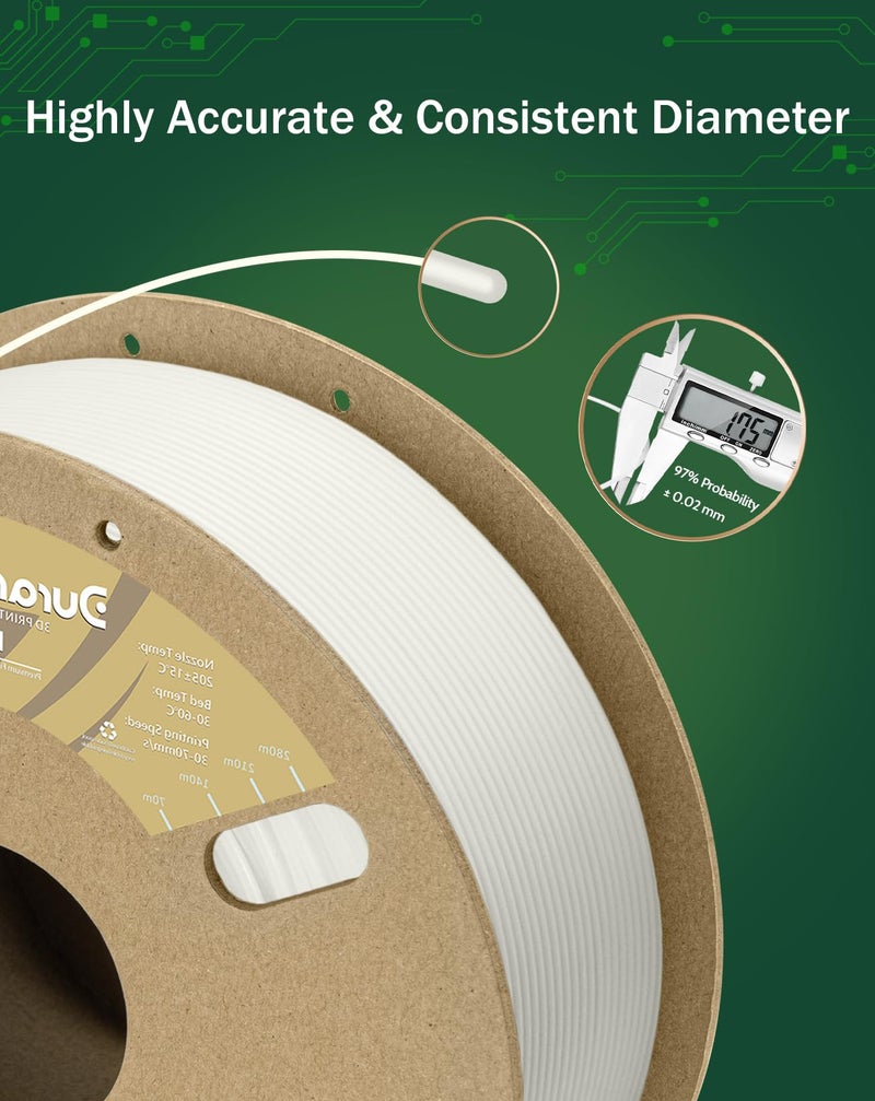 DURAMIC 3D PLA Glow Green in The Dark Filament 1.75mm 3D Printing Filament 1.75mm Dimensional Accuracy +/- 0.05 mm - Image 2