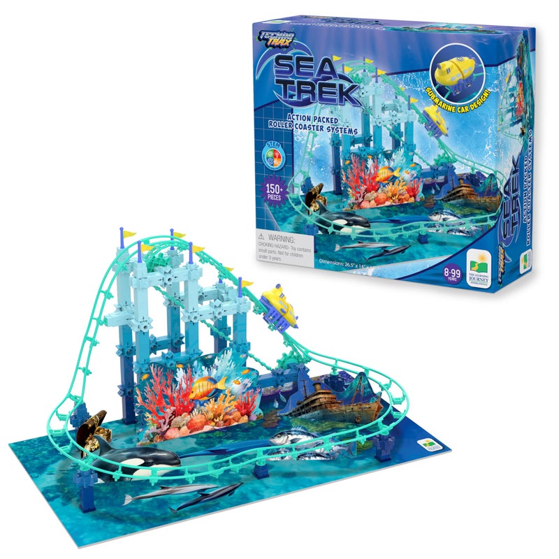 The Learning Journey International Techno Trax Sea Trek Roller Coaster Building Kit STEM Gift for Boys and Girls Age 8 150 pc Set - Image 3