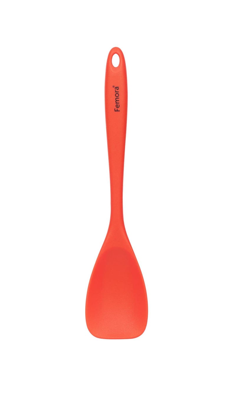 Femora Premium Virgin Silicone Spoon with Grip Handle, Red - Image 1