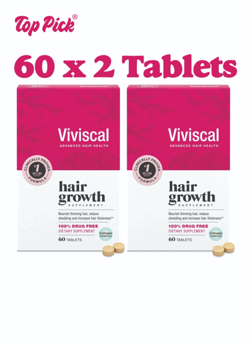 Viviscal Hair Growth & Strength Supplement for Women – 60 Tablets Pack Of 2