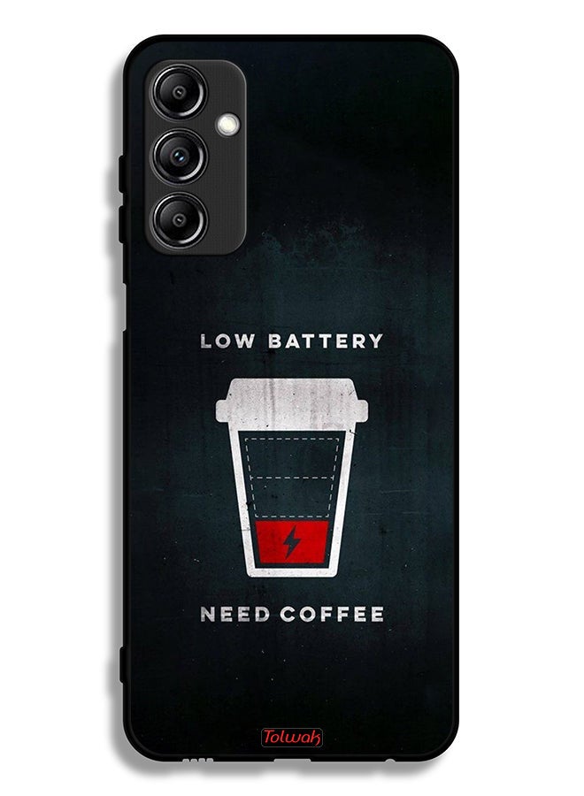 Tolwak Samsung Galaxy A14 5G Protective Case Cover Low Battery Need Coffee - Image 1