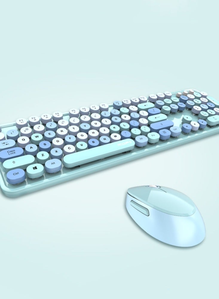 2.4G wireless keyboard and mouse color lipstick keyboard and office wireless keyboard and mouse set