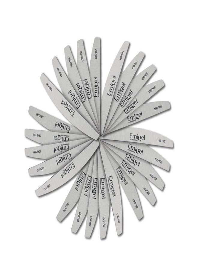Emigel Professional Nail Filer Half Moon Shape Professional Nail Filer for Salon | Manicure Tool (Pack of 5Pcs) - Image 2