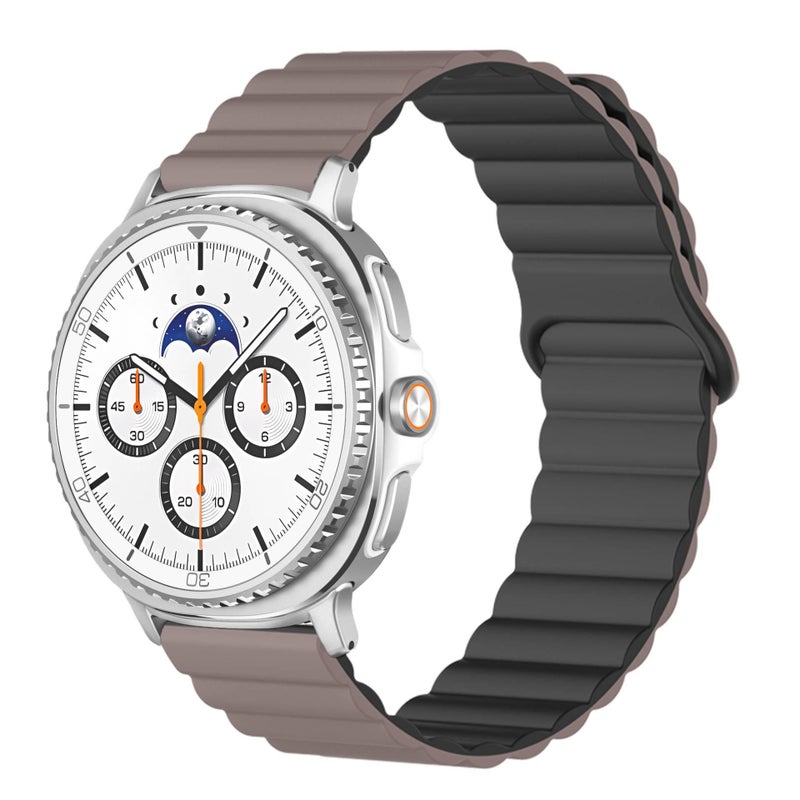 AD سوار ساعة ذكية رياضي من السيليكون متوافق مع Samsung Galaxy Watch 8 Classic بملاءمة قابلة للتعديل وحزام ناعم للاستبدال اليومي باللون أسود قابل للتعديل باللون الأسود - Image 1