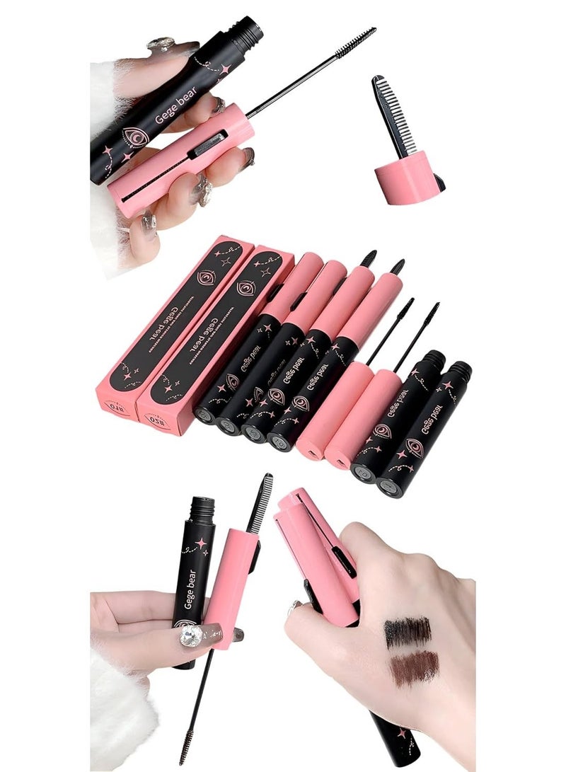 Gege Bear Attractive Long and Slender Mascara – Waterproof, Smudge-Proof & Long-Lasting | Ultra-Fine 2.5mm Brush for Precise Lash Definition | Volumizing, Curling & Lengthening Mascara for Natural & Dramatic Looks | High-Pigment Black & Brown Color for Stunning Eye Makeup For Women (#02 BROWN, 3.5g) - Image 1