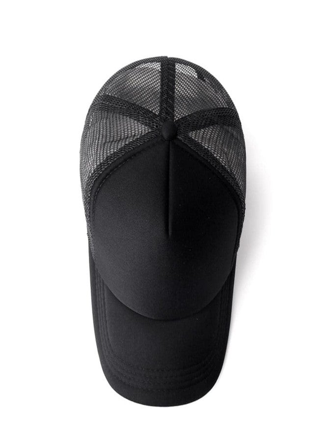 RR DESIGN Stylish Baseball Cap for Men & Women - Trendy Gym Cap with Breathable mesh, Adjustable Snapback Design for Sports & Summer - Perfect Trucker Cap for Teens, Boys, and Girls-Black - Image 4