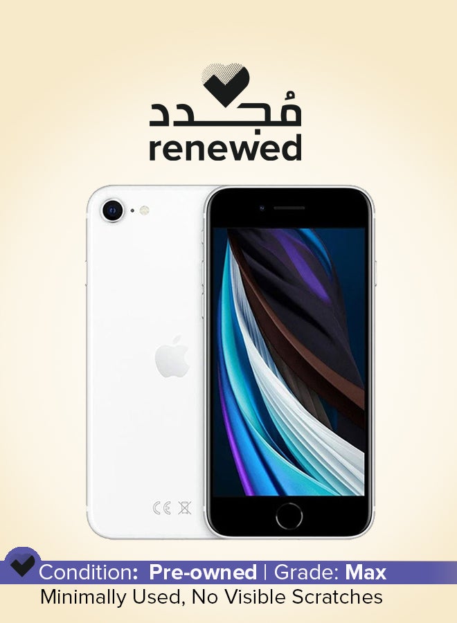 ابل  مجدد - آيفون SE الجيل الثاني 128 جيجابايت أبيض 4G - نسخة الشرق الأوسط - Image 1