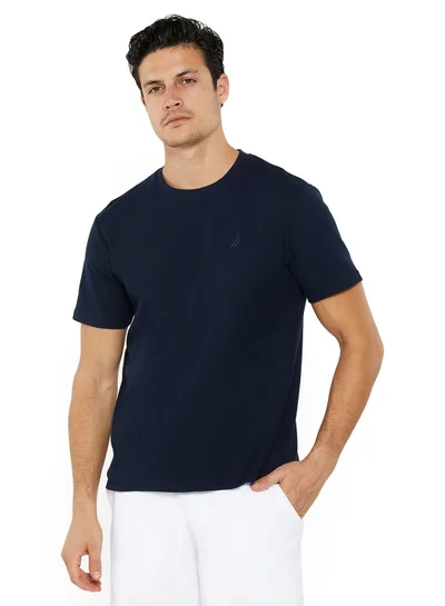 NAUTICA Essential Regular Fit Premium Cotton Logo Crew Neck T-shirt