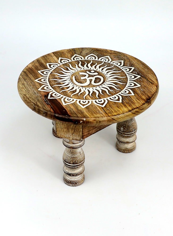 Madhoor Handcrafted Wooden Decorative  With Om Art Design  10X15 Cm