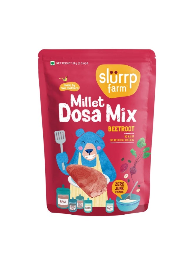 Slurrp Farm Millet Dosa Instant Mix | Supergrains And Beetroot | Natural And Healthy Food, 150Gm - Image 1