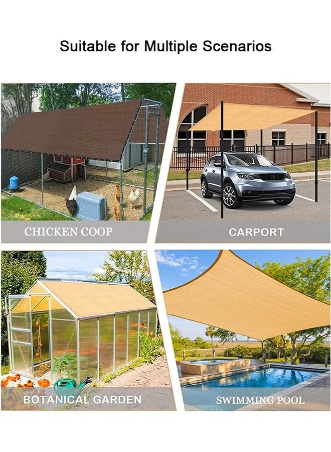 Sunshade Sail, Sunshade Net for Outdoor,  Garden Sunblock Cloth,  Thickened And Encrypted Sunscreen Net, Sunscreen Waterproof Outdoor Canopy, Easy to Install, Durable Cooling Sunshade  Net for Camping, Courtyard, Swimming Pool, Greenhouses,Privacy Screens 3mx4m - Image 3