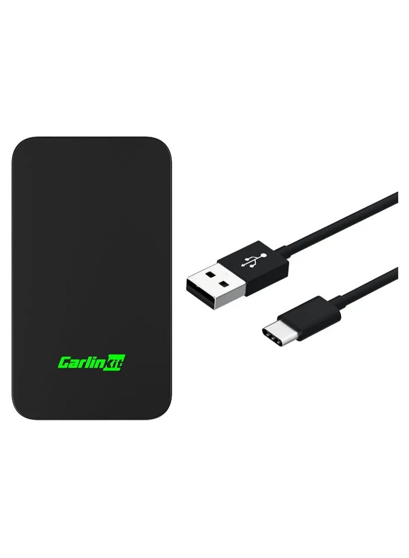 كار لينكيت محول CarlinKit 5.0 اللاسلكي CarPlay Android Auto USB للسيارات السلكية CarPlay من المصنع موديل عام 2015 إلى 2025 محول لاسلكي CarPlay/Android Auto سلكي، متوافق مع نظام الملاحة في لوحة القيادة - Image 1