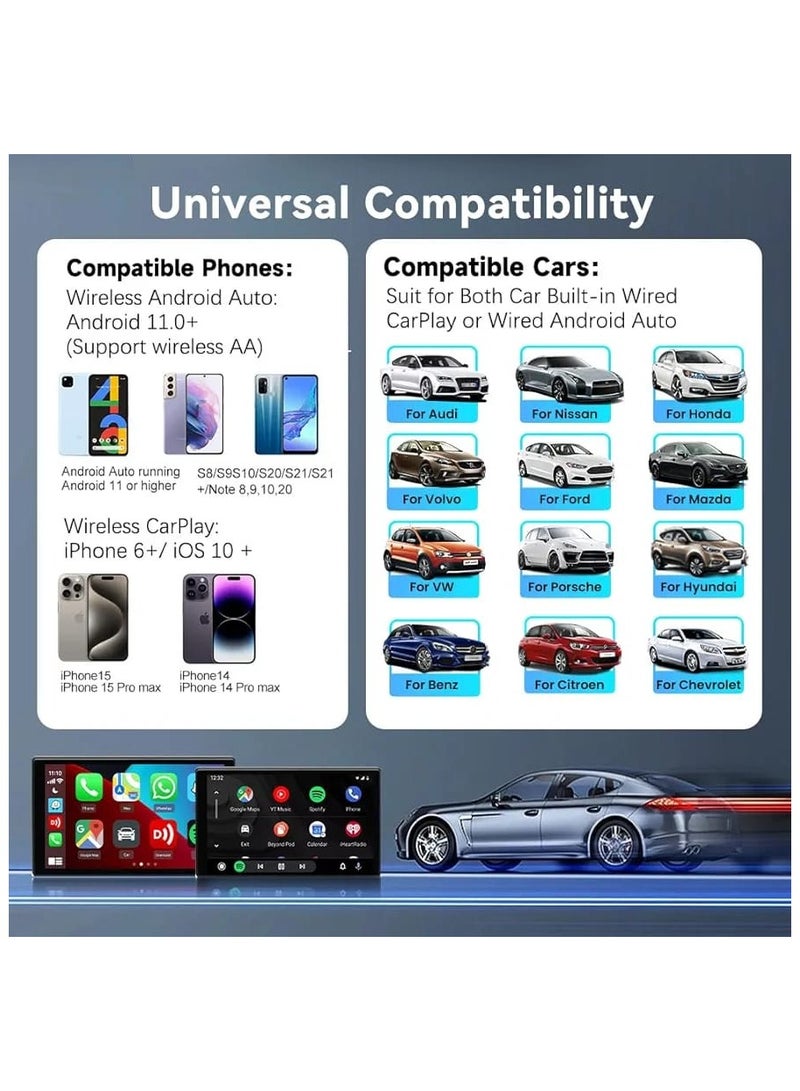كار لينكيت محول CarlinKit 5.0 اللاسلكي CarPlay Android Auto USB للسيارات السلكية CarPlay من المصنع موديل عام 2015 إلى 2025 محول لاسلكي CarPlay/Android Auto سلكي، متوافق مع نظام الملاحة في لوحة القيادة - Image 4