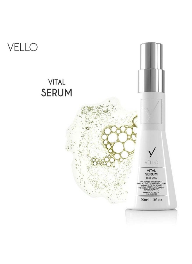 Ybera Paris - Vello Vital Serum Combats Hair Loss Restores Vitality Accelerate Hair Growth Ideal For Men And Women With Capillary Atrophy 3 Oz - Image 1