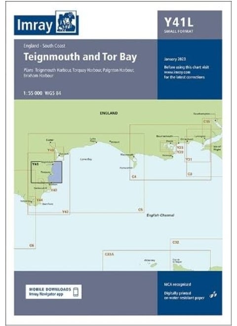 Imray Chart Y41: Laminated Teignmouth and Tor Bay