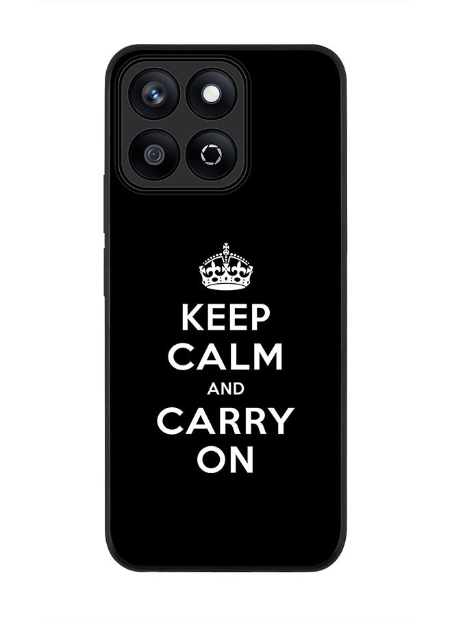 Stylizedd For Honor X7c 4G Case,Slim fit Camera Protection, Shockproof Thin Phone cover  - Keep calm and carry on - Image 1