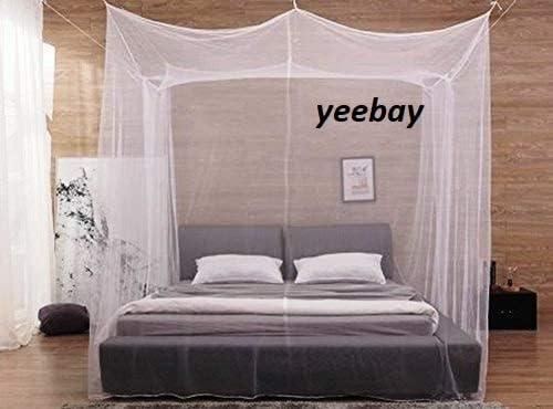 Yeebay Mosquito Net for King Size Single Bed Extra Large Size Polycotton (White, 5x7ft) - Image 2