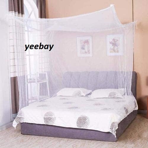 Yeebay Mosquito Net for King Size Single Bed Extra Large Size Polycotton (White, 5x7ft) - Image 3