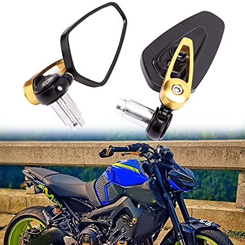 78 22mm Motorcycle Handlebar End Mirrors Oval CNC Billet Aluminum Side Rearview Mirrors for Honda Yamaha Suzuki Kawasaki