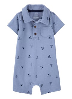 Carter's Sailboat Piqué Romper - Chambray