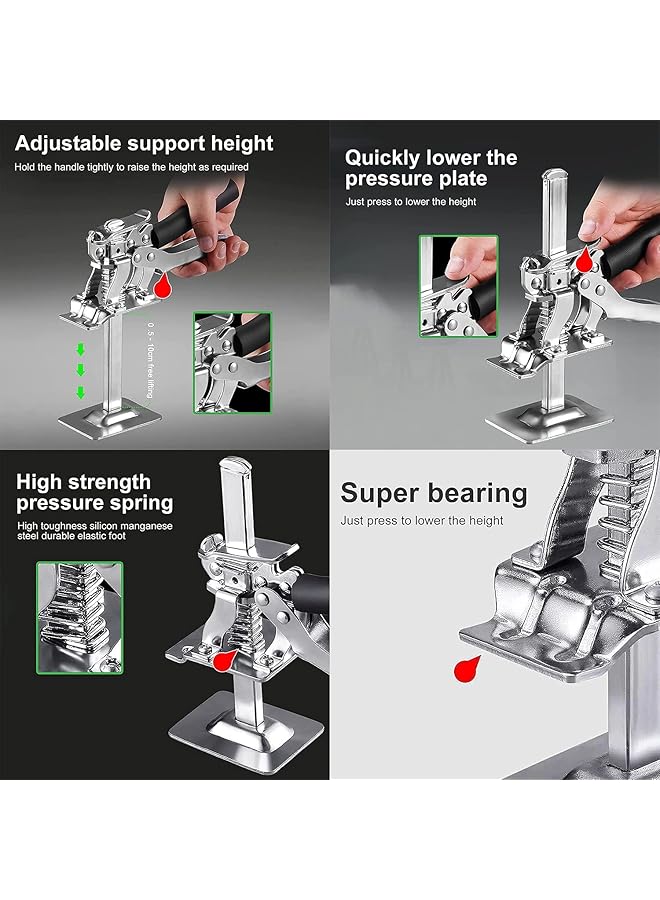 KASTWAVE 2 Pcs Arm Hand Jack Multifunctional Plaster Sheet Repair Anti Slip Lifter For Door Window Cabinets Porches Decks Labor Saving Tool - Image 5