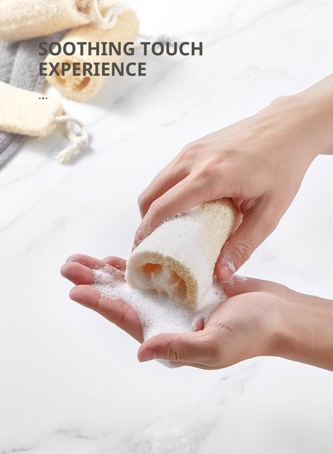 Reemix Natural Loofah Exfoliating Body Scrubber 4-Piece Long Cylinder Set - Large Home & Shower Sponge for Face & Body, Eco-Friendly Bath Tool for Gentle Exfoliation, Spa-Like Experience at Home - Image 5