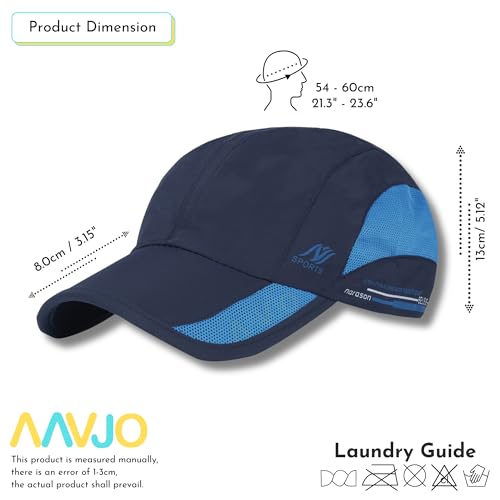 Aavjo Polyester Quick Dry Baseball Cap Hat Topi For Men Women L Beach Cricket Sports Running Cap (Blue), Large - Image 2