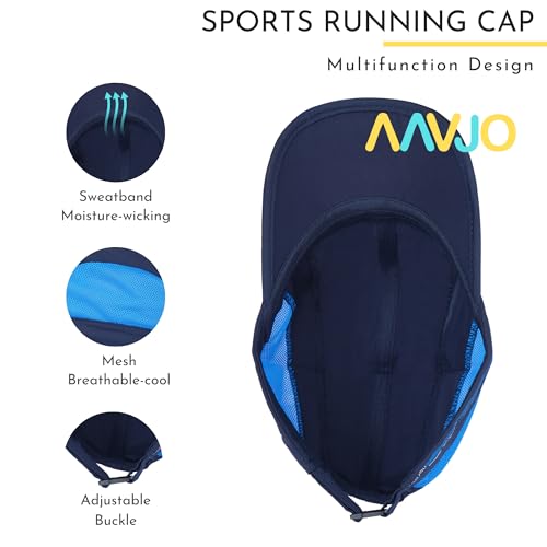 Aavjo Polyester Quick Dry Baseball Cap Hat Topi For Men Women L Beach Cricket Sports Running Cap (Blue), Large - Image 5