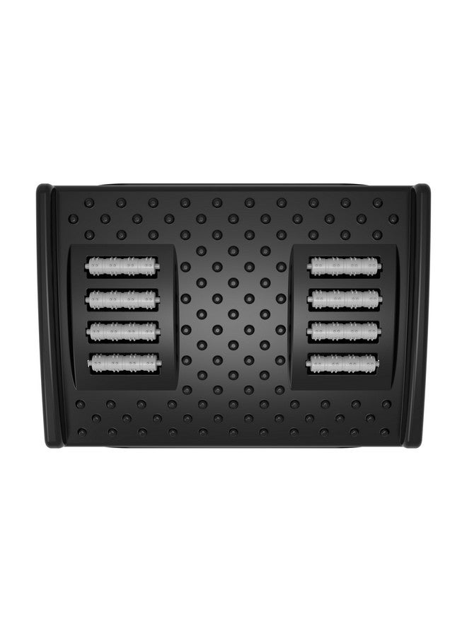 Techhark® Ergonomic Under Desk Foot Rest with Massage Rollers, 40 x 29 x 12.3 cm, Anti-Slip Design, Black - Image 5