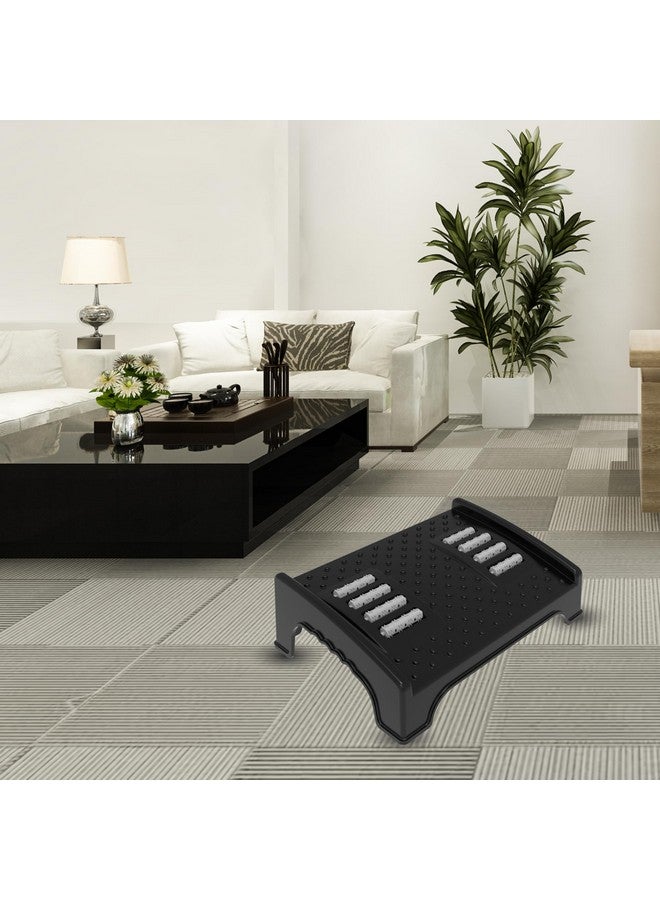 Techhark® Ergonomic Under Desk Foot Rest with Massage Rollers, 40 x 29 x 12.3 cm, Anti-Slip Design, Black - Image 3