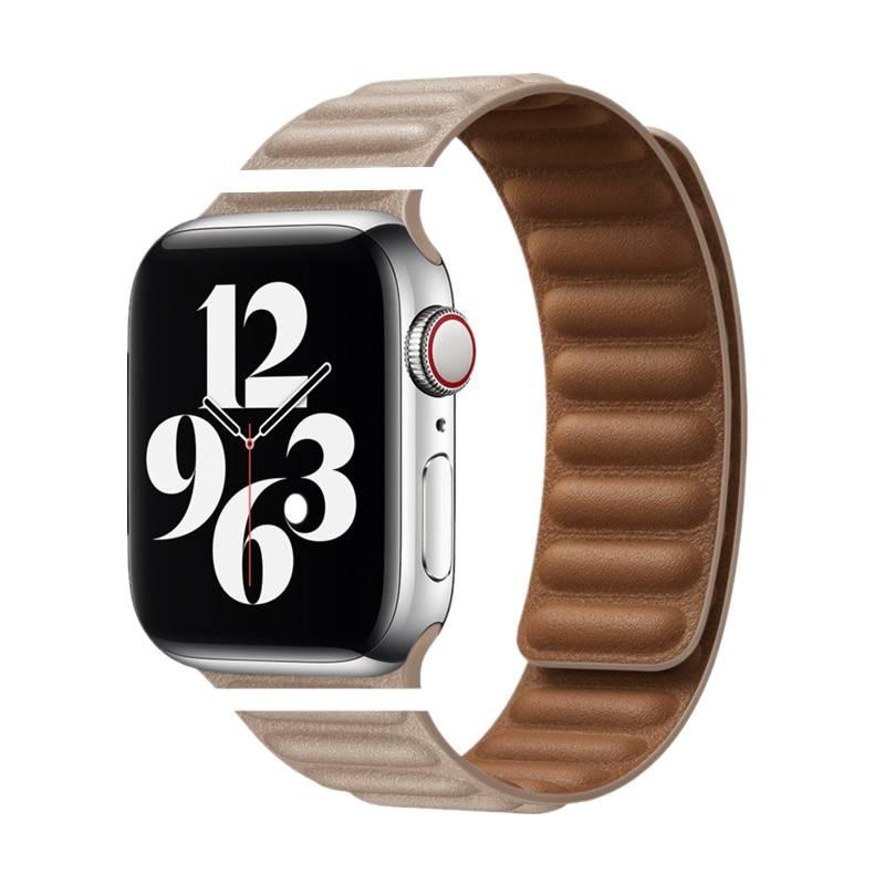 سوار ساعة ذكية سوار جلدي كلاسيكي متوافق مع Apple Watch 38/40/41/42/44/45/49mm بملاءمة قابلة للتعديل وحزام بديل باللون أخضر قابل للتعديل - Image 2