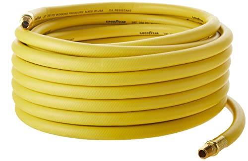Goodyear 50' x 3/8" Rubber Air Hose Yellow 250 Psi - Image 1
