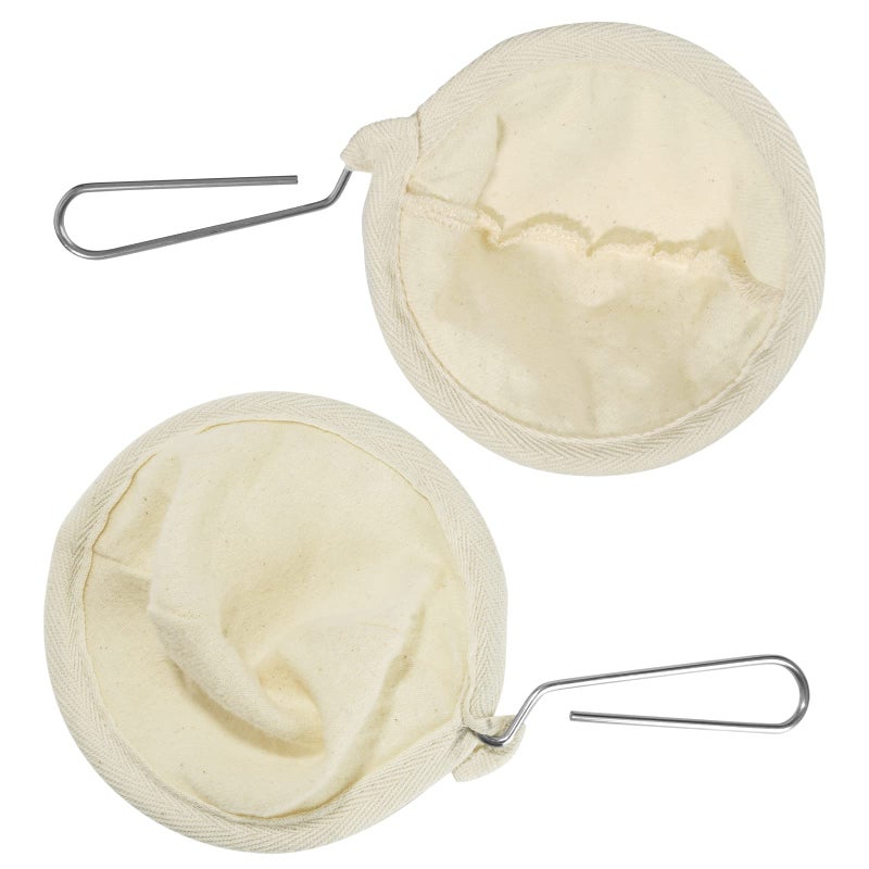 NUOMI NUOMI Flannel Cloth Coffee Filter Strainers with Steel Handle 2 Pack Coffee Sock