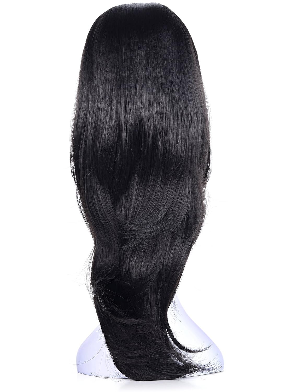 OneDor Onedor 22" Semi Curly Hair Women Ladies 3/4 Half Wig Premium Japanese Synthetic fibers Wigs with Secured Mesh Head Cap (R1) 