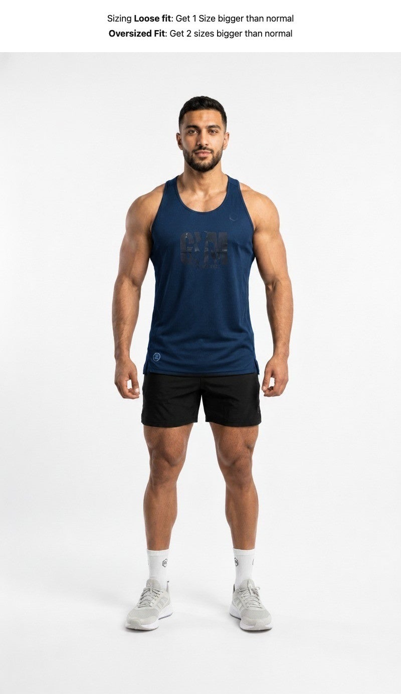 بريما إيس رجالي Tank Top عشاق الجيم Navy - Image 3