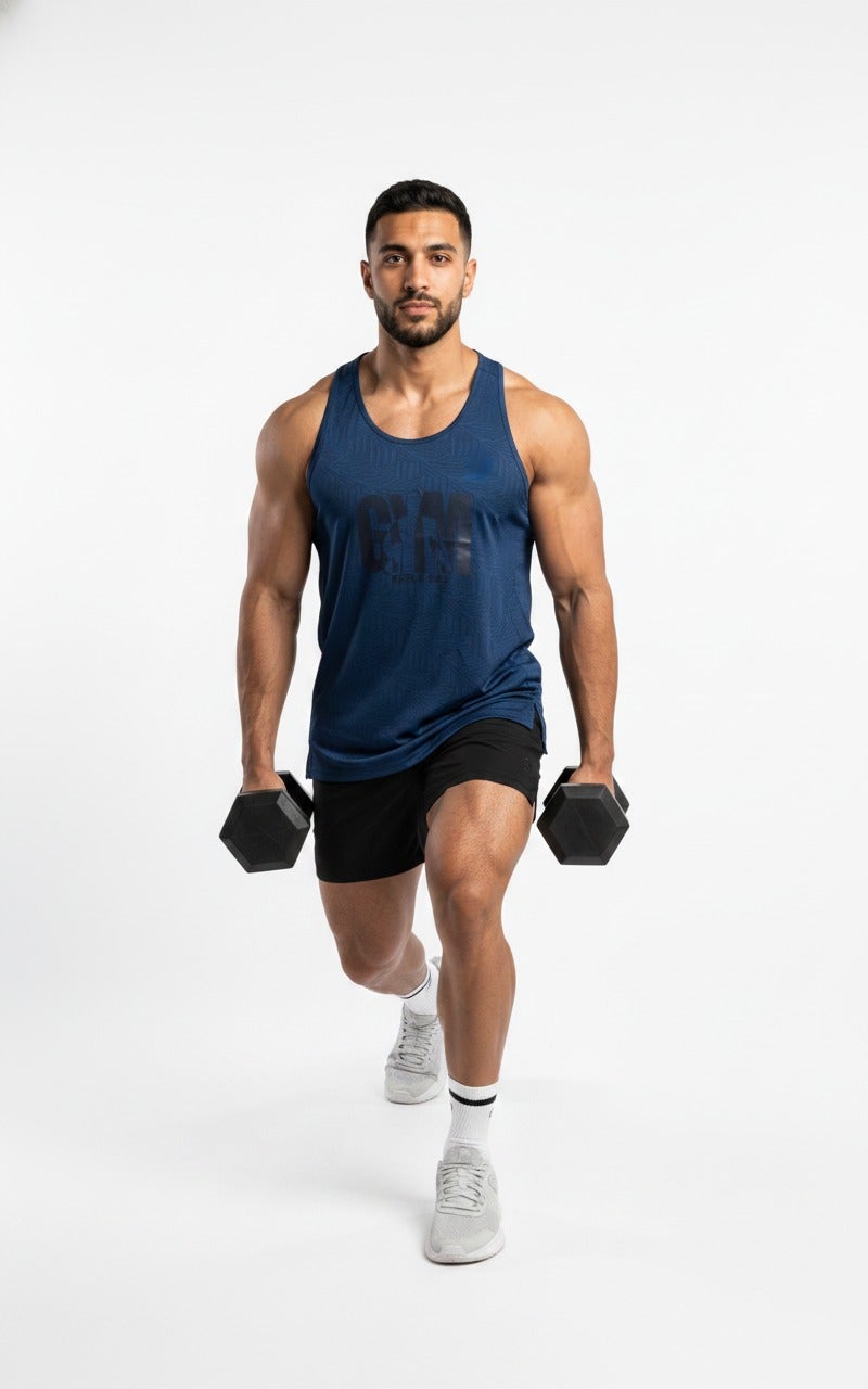 بريما إيس رجالي Tank Top عشاق الجيم Navy - Image 4