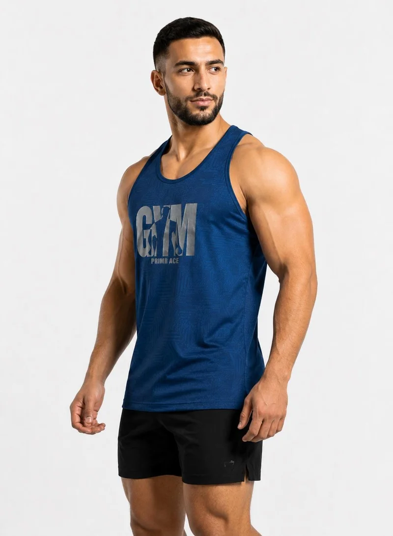 بريما إيس رجالي Tank Top عشاق الجيم Navy
