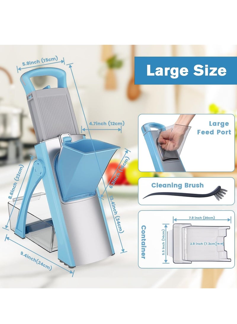 آلة تقطيع خضروات، آلة قطع أوراق قابلة للتعديل، آلة تقطيع بصل، آلة قطع خضروات متعددة الوظائف، آلة تقطيع شرائح، أداة تقطيع (للبطاطس والطماطم)، آلة تقطيع سريع لسلطة المطبخ مع حاوية، آلة تقطيع منزلية خفيفة الوزن متعددة الوظائف - Image 2