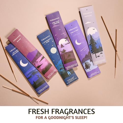 Folkulture Sleep Incense Sticks | Set of 6 (120-Sticks) | 45 Mins Burn Time | Relaxing Scents for Calm & Deep Sleep | Organic & Non Toxic Sleep Incense for Women - Image 3